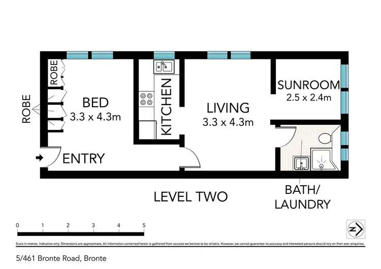 Floorplan of Homely apartment listing, 5/461 Bronte Road, Bronte NSW 2024