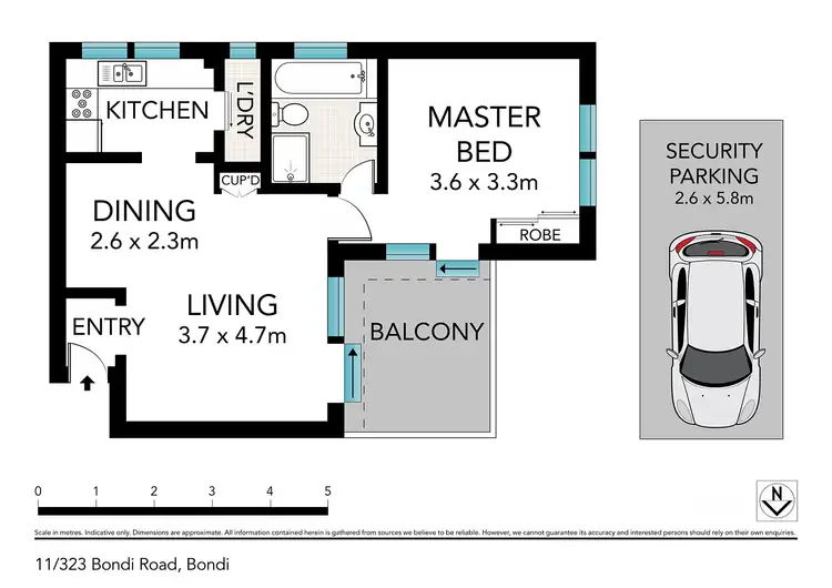Floorplan of Homely apartment listing, 11/323 Bondi Road, Bondi NSW 2026