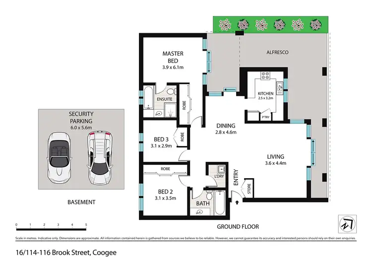 Floorplan of Homely apartment listing, 16/114-116 Brook Street, Coogee NSW 2034