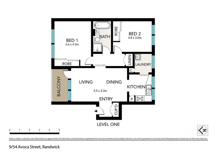 Floorplan of Homely apartment listing, 9/54 Avoca Street, Randwick NSW 2031