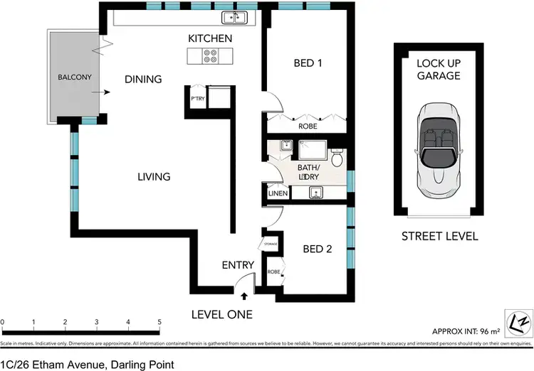 Floorplan of Homely apartment listing, 1c/26 Etham Avenue, Darling Point NSW 2027