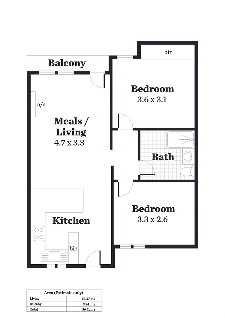 Floorplan of Homely unit listing, 51/2 Ayliffes Road, St Marys SA 5042