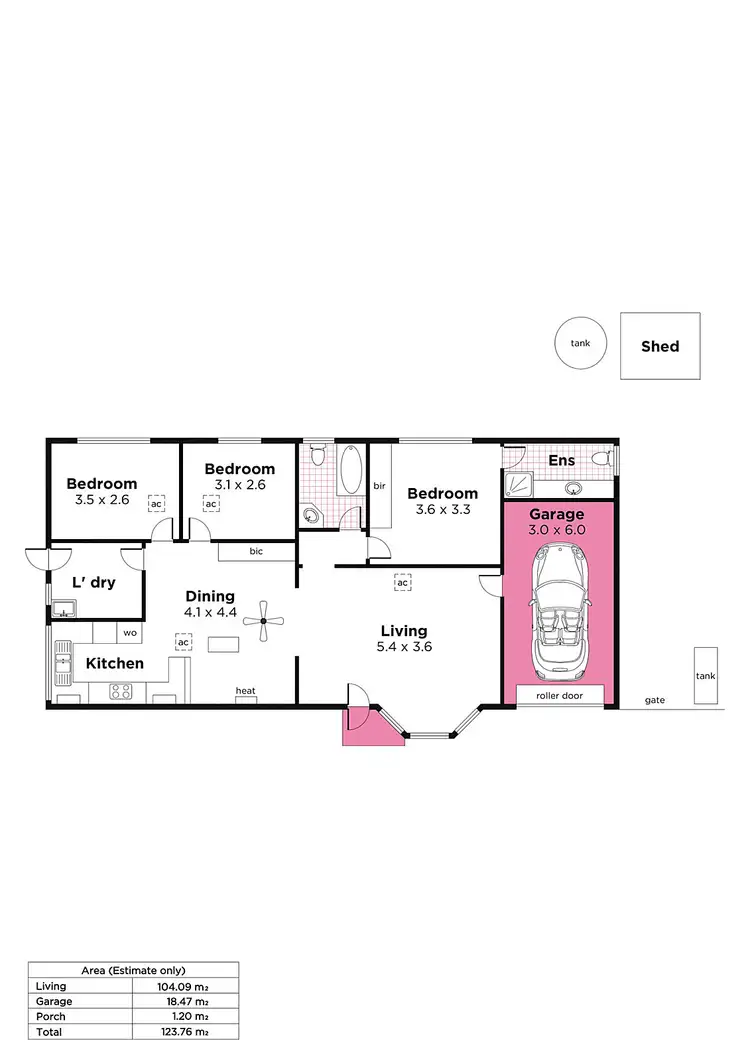 Floorplan of Homely unit listing, 7/117 Marlborough Street, Henley Beach SA 5022