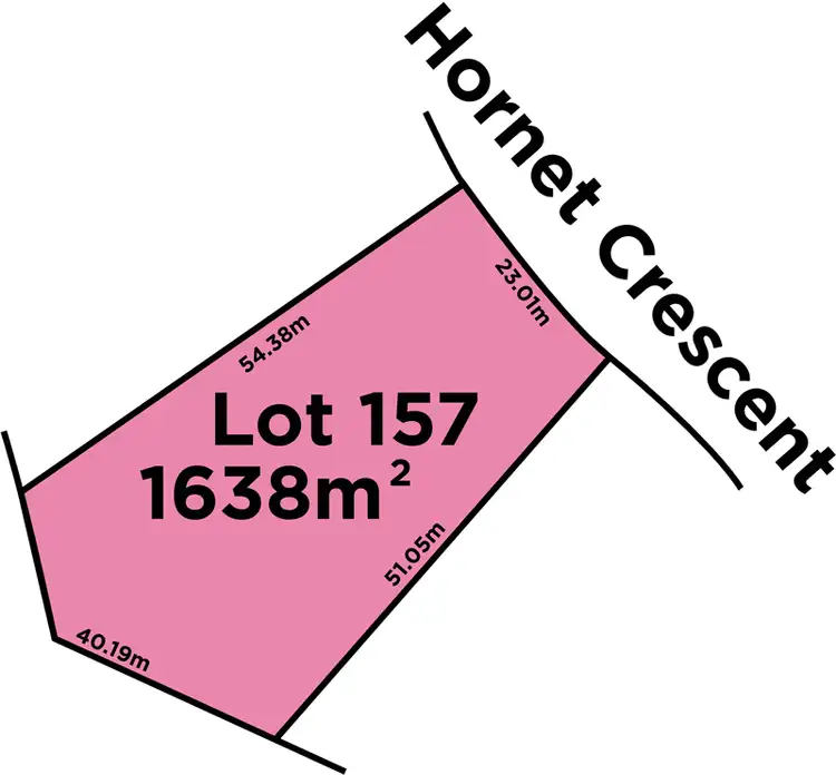 Floorplan of Homely land listing, Lot 157 Hornet Crescent, Elizabeth East SA 5112