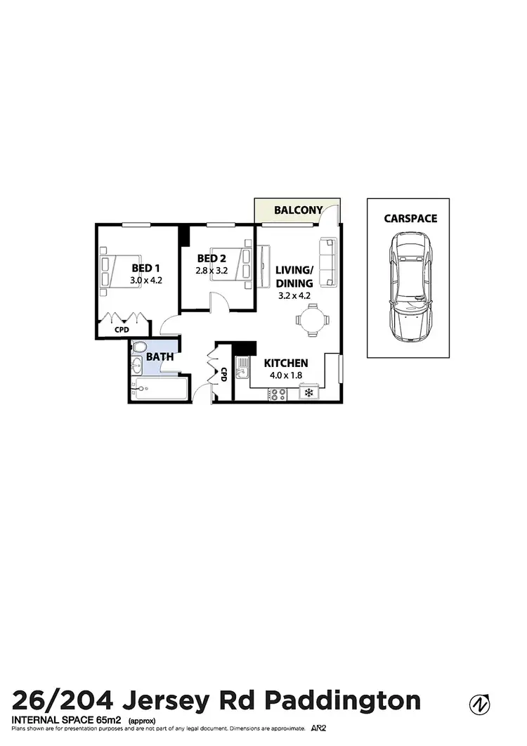 Floorplan of Homely apartment listing, 26/204-232 Jersey Road, Paddington NSW 2021