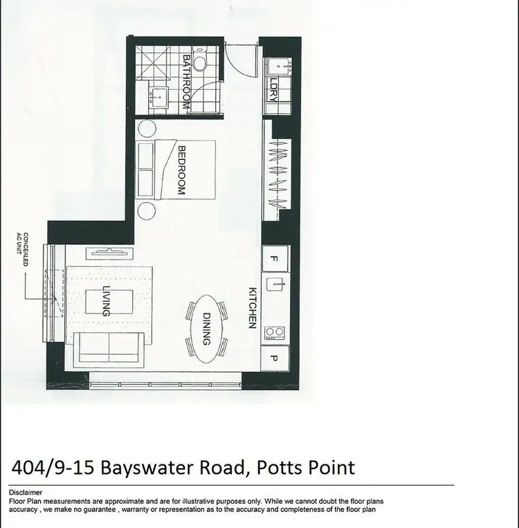 Floorplan of Homely apartment listing, 404/9-15 Bayswater Road, Potts Point NSW 2011