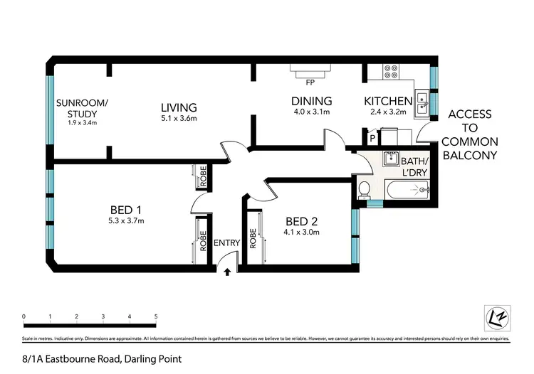 Floorplan of Homely apartment listing, 8/1 Eastbourne Road, Darling Point NSW 2027