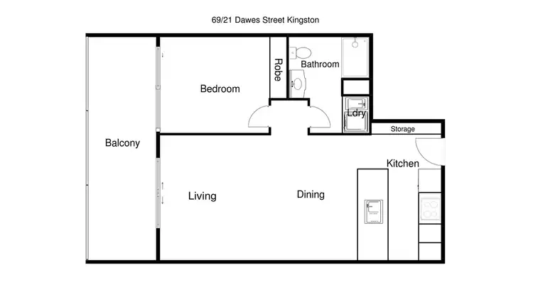 Floorplan of Homely unit listing, 69/21 Dawes  Street, Kingston ACT 2604