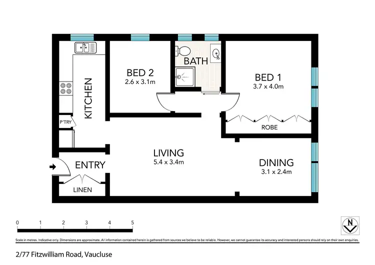 Floorplan of Homely apartment listing, 2/77 Fitzwilliam Road, Vaucluse NSW 2030