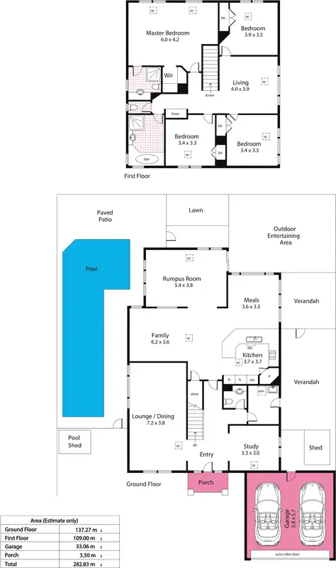 Floorplan of Homely house listing, 1 Petaluma Close, Northgate SA 5085