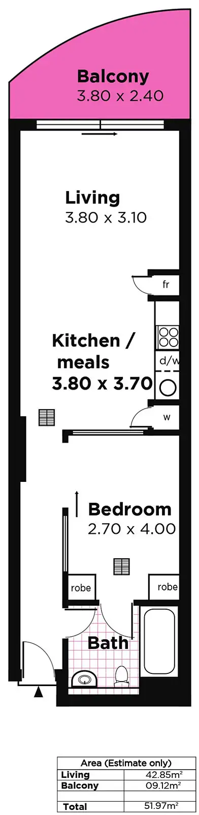 Floorplan of Homely apartment listing, 114/16 Holdfast Promenade, Glenelg SA 5045