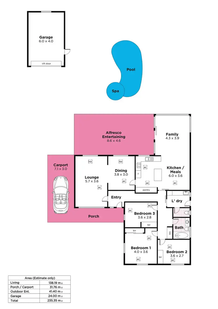 Floorplan of Homely house listing, 26 Bermuda Way, Glenalta SA 5052