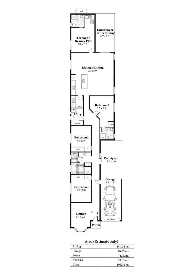 Floorplan of Homely house listing, 52 Dingera Avenue, North Plympton SA 5037