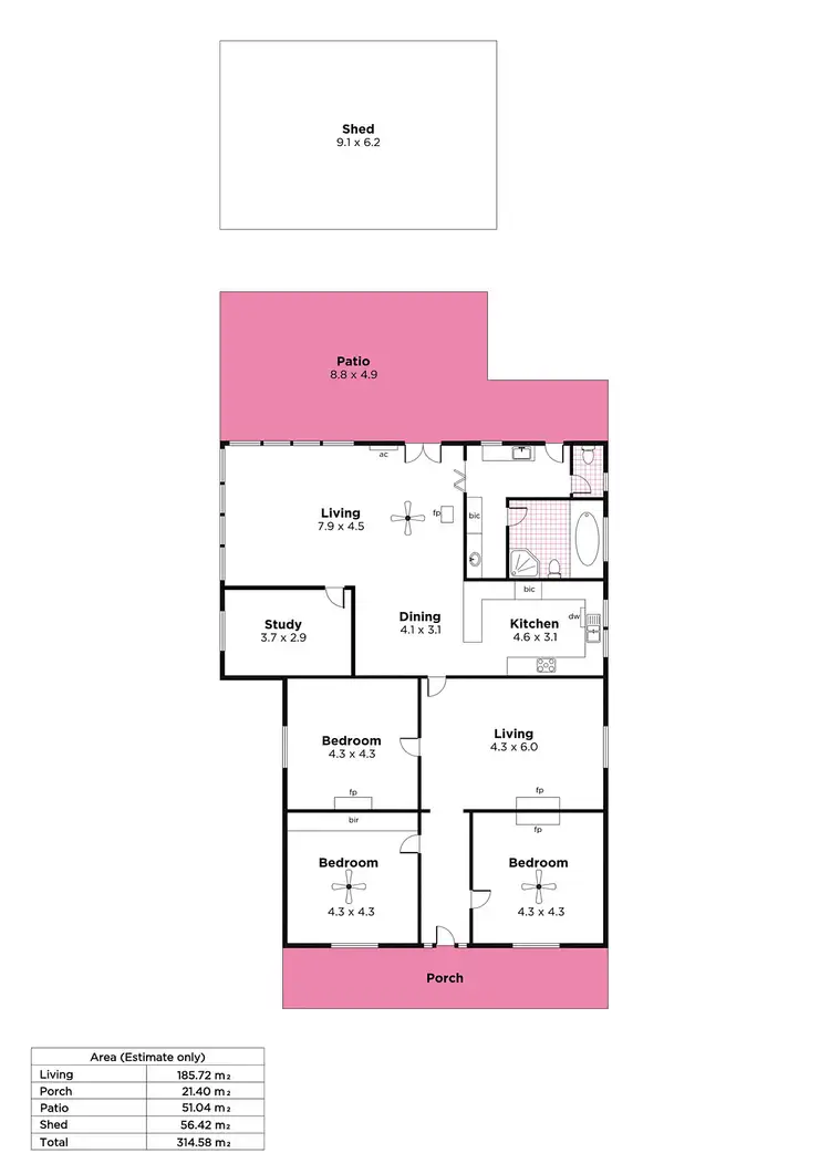 Floorplan of Homely house listing, 65 Naughtons Road, Woodside SA 5244