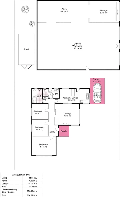 Floorplan of Homely house listing, 126 Corunna Avenue, Melrose Park SA 5039