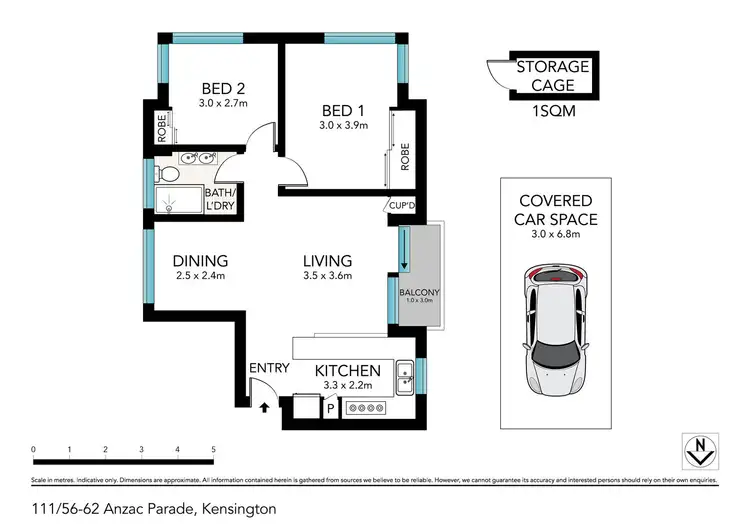 Floorplan of Homely apartment listing, 111/56-62 Anzac Parade, Kensington NSW 2033