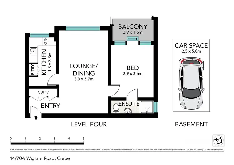 Floorplan of Homely apartment listing, 14/70A Wigram Road, Glebe NSW 2037