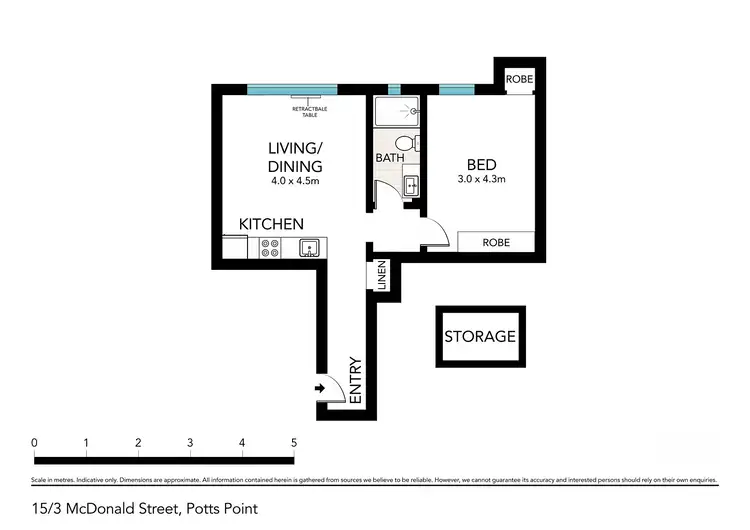Floorplan of Homely apartment listing, 15/3 McDonald Street, Potts Point NSW 2011