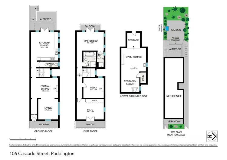 Floorplan of Homely house listing, 106 Cascade Street, Paddington NSW 2021