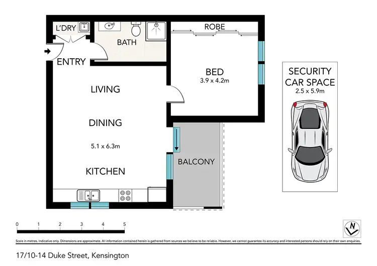 Floorplan of Homely apartment listing, 17/10-14 Duke Street, Kensington NSW 2033