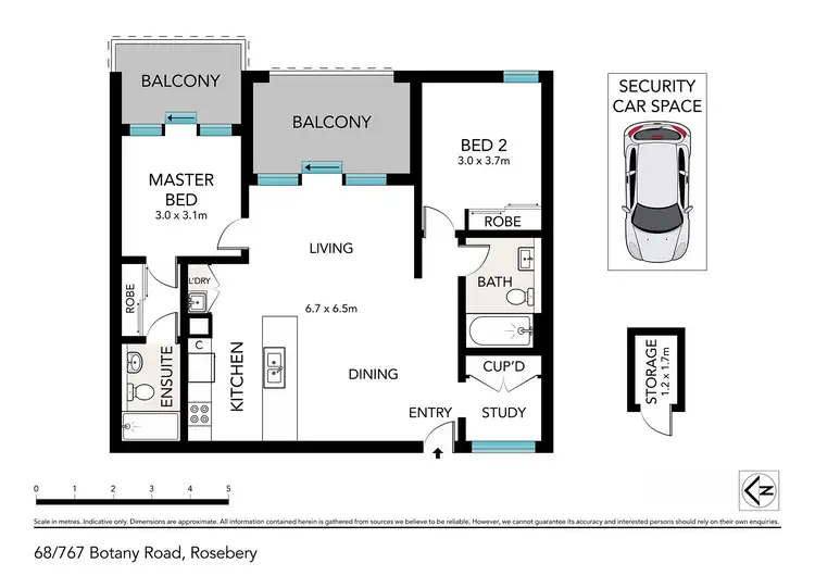 Floorplan of Homely apartment listing, 68/767 Botany Road, Rosebery NSW 2018