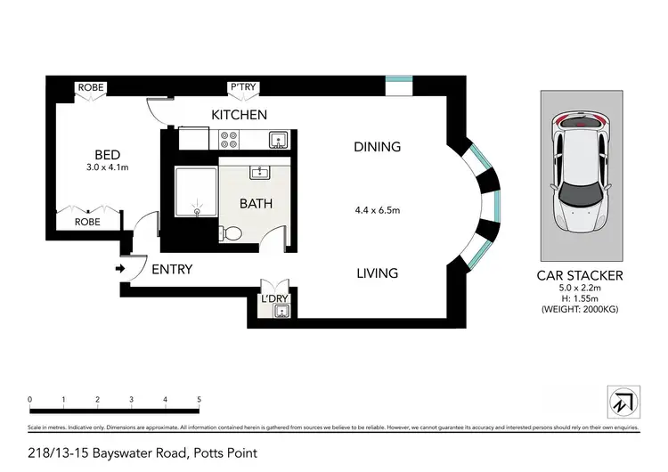 Floorplan of Homely apartment listing, 218/13-15 Bayswater Road, Potts Point NSW 2011