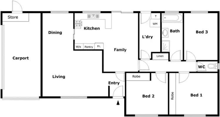 Floorplan of Homely townhouse listing, 18/36 Cromwell Circuit, Isabella Plains ACT 2905