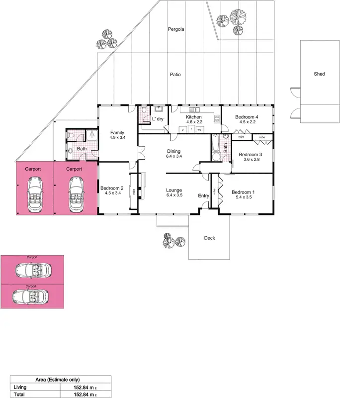Floorplan of Homely house listing, 4 Cypress Avenue, Hawthorndene SA 5051