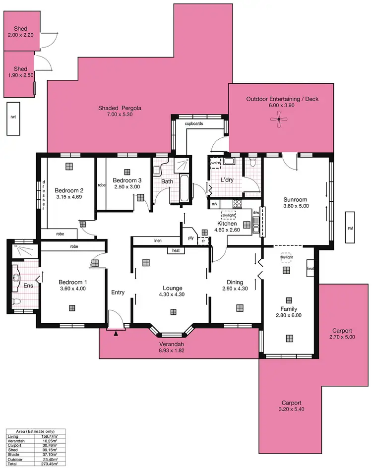 Floorplan of Homely house listing, 4 Hamish Grove, Rostrevor SA 5073