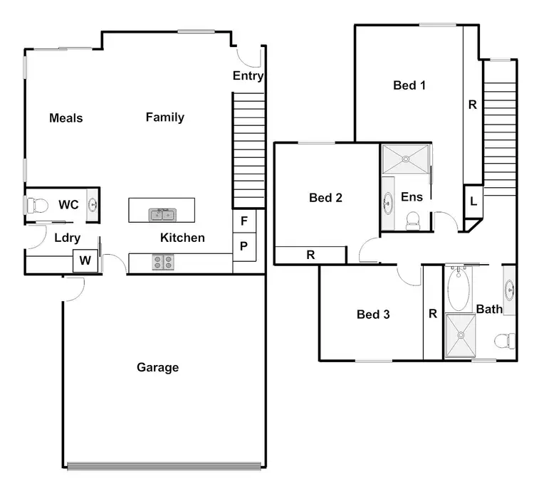 Floorplan of Homely townhouse listing, 3/14 Andersch Street, Casey ACT 2913