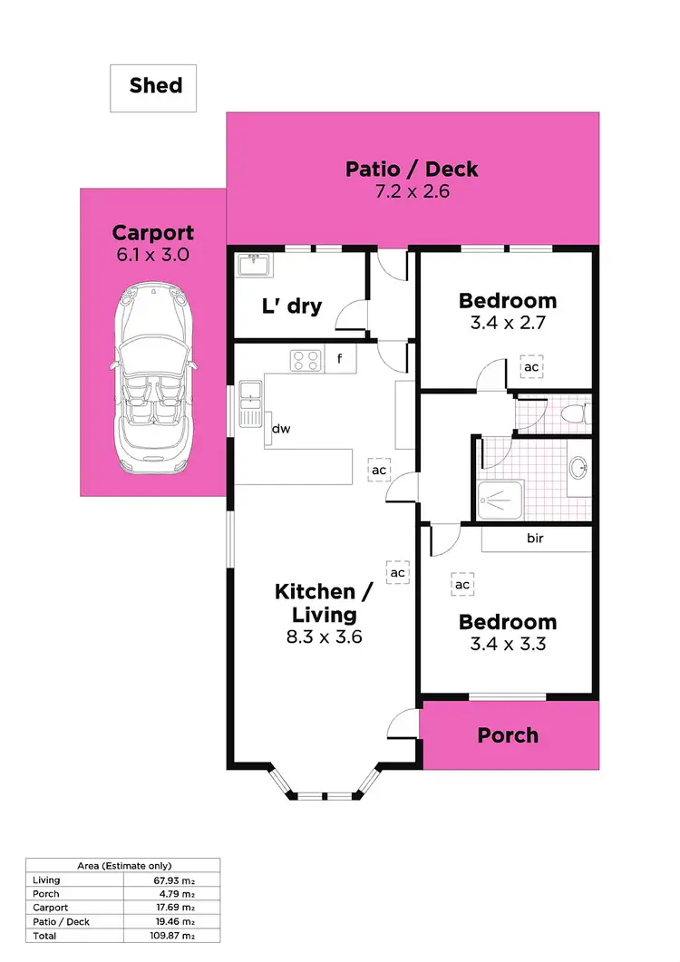 Floorplan of Homely unit listing, 2/17A Riverdale Road, Myrtle Bank SA 5064