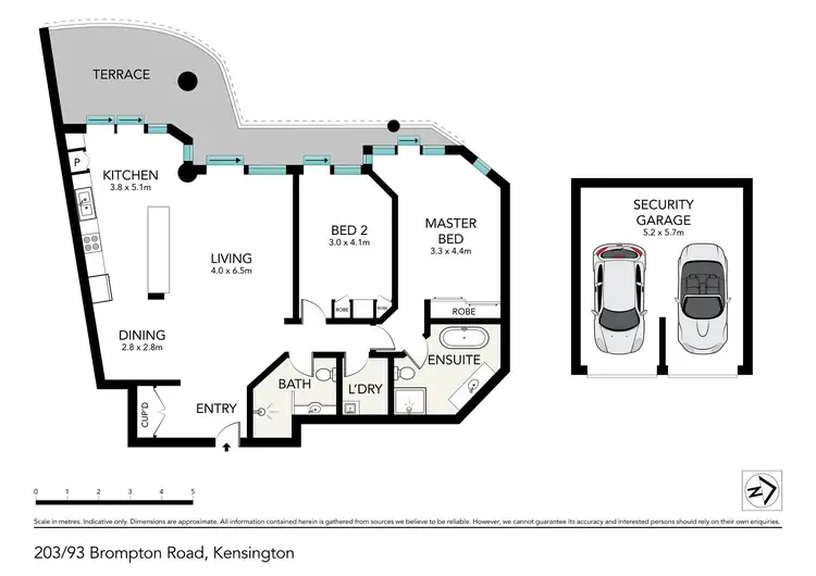Floorplan of Homely apartment listing, 203/93 Brompton Road, Kensington NSW 2033