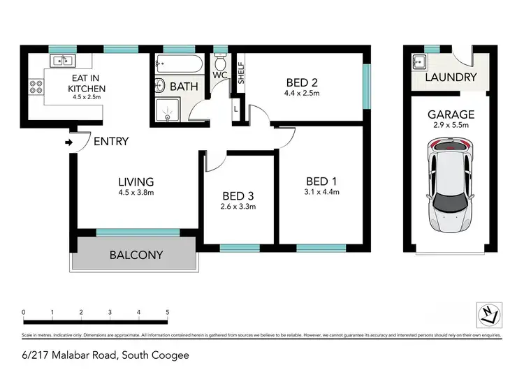 Floorplan of Homely apartment listing, 6/217 Malabar Road, South Coogee NSW 2034