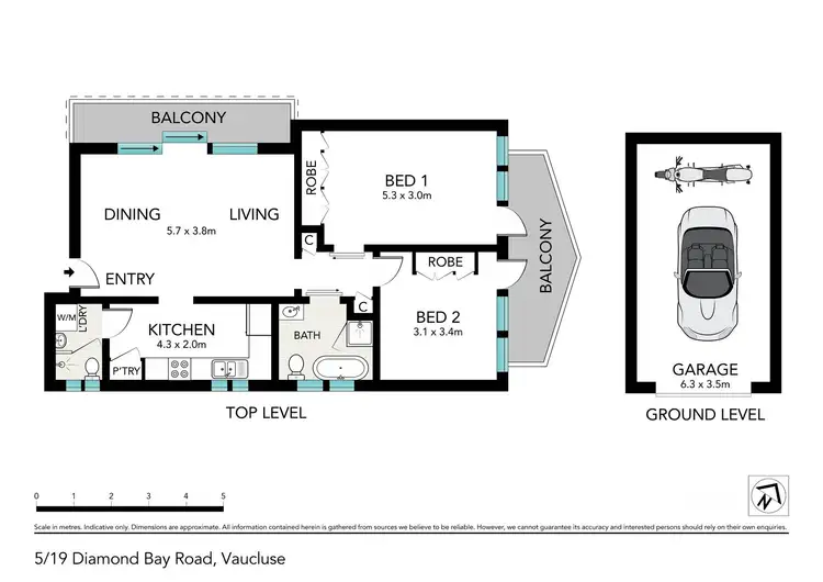 Floorplan of Homely apartment listing, 5/19 Diamond Bay Road, Vaucluse NSW 2030