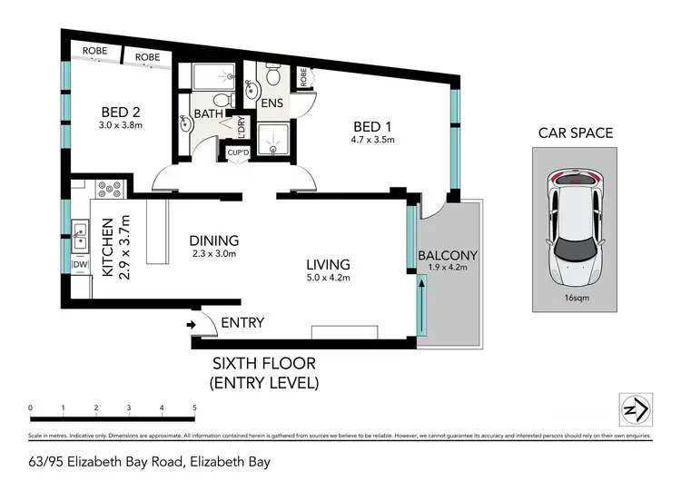 Floorplan of Homely apartment listing, 63/95 Elizabeth Bay Road, Elizabeth Bay NSW 2011