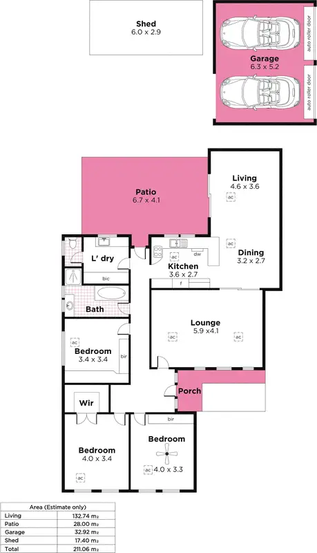 Floorplan of Homely house listing, 13A Yarmouth Street, South Brighton SA 5048