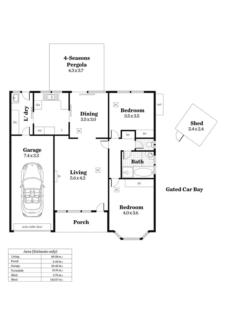 Floorplan of Homely house listing, 2/2 Island Drive, West Lakes SA 5021