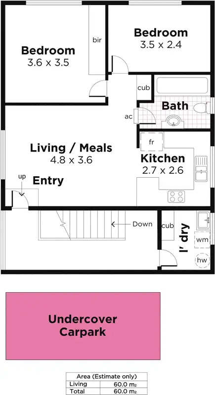 Floorplan of Homely unit listing, 8/3 Taylors Road, Mitcham SA 5062