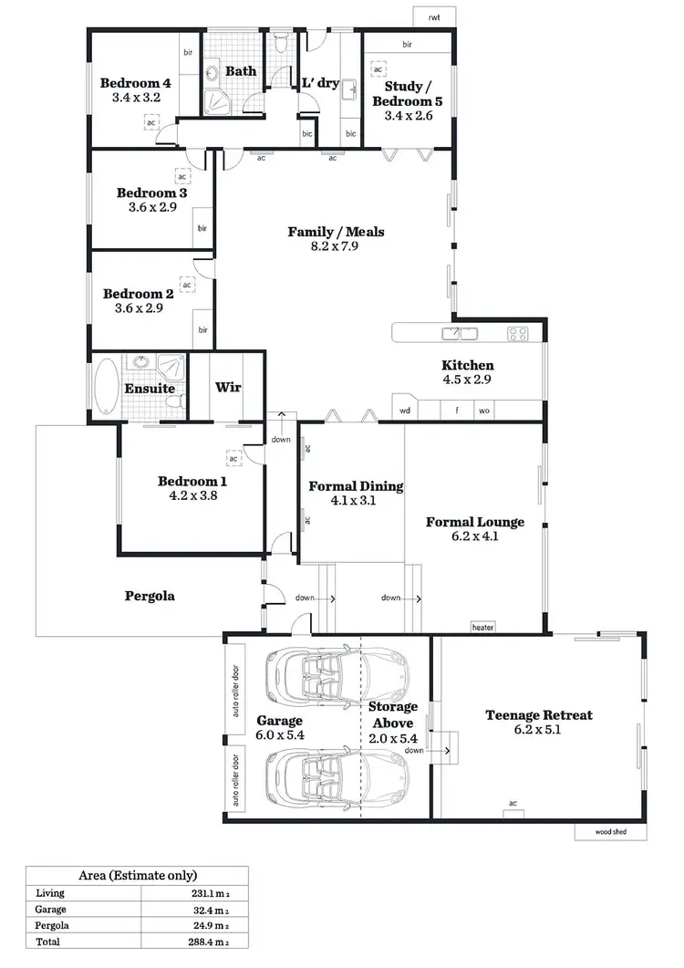 Floorplan of Homely house listing, 4 Braeside Place, Stirling SA 5152
