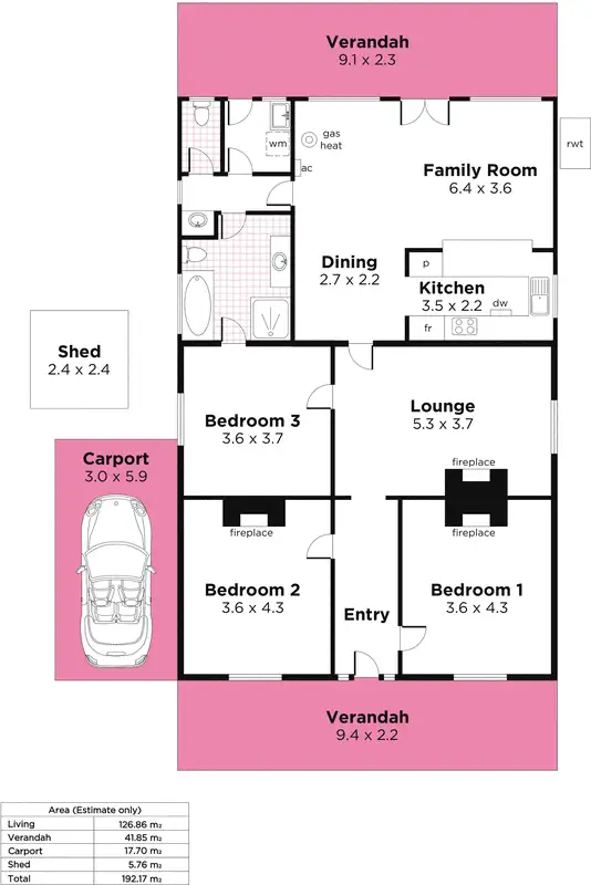 Floorplan of Homely house listing, 2 Woodley Road, Glen Osmond SA 5064