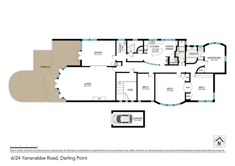Floorplan of Homely apartment listing, 6/24 Yarranabbe Road, Darling Point NSW 2027