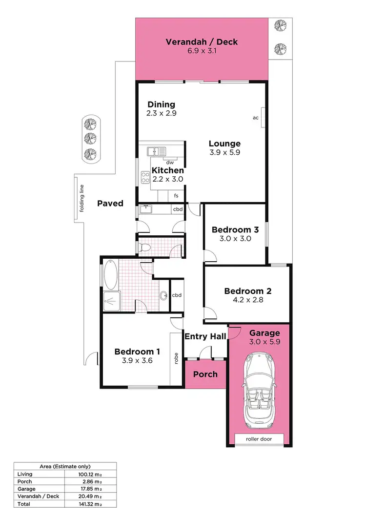 Floorplan of Homely unit listing, 9A Ramsay Avenue, Seacombe Gardens SA 5047