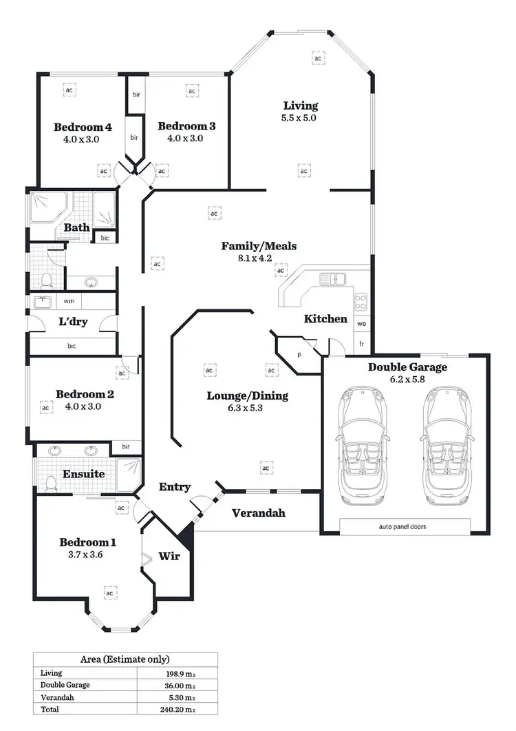 Floorplan of Homely house listing, 5 Domain Commons, Highbury SA 5089