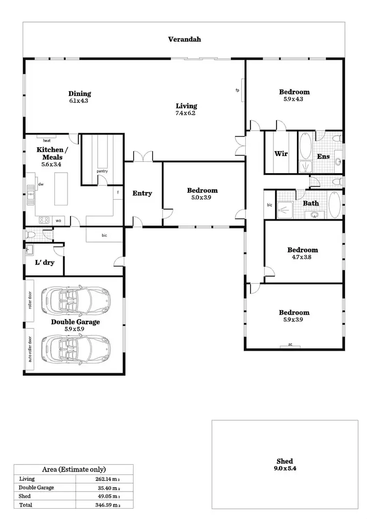 Floorplan of Homely house listing, 291 Ackland Hill Road, Coromandel East SA 5157