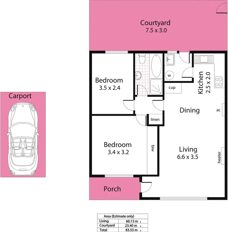 Floorplan of Homely unit listing, 1/15 Briant Road, Magill SA 5072