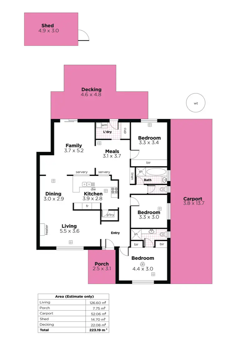 Floorplan of Homely house listing, 25a Willowood Drive, Urrbrae SA 5064