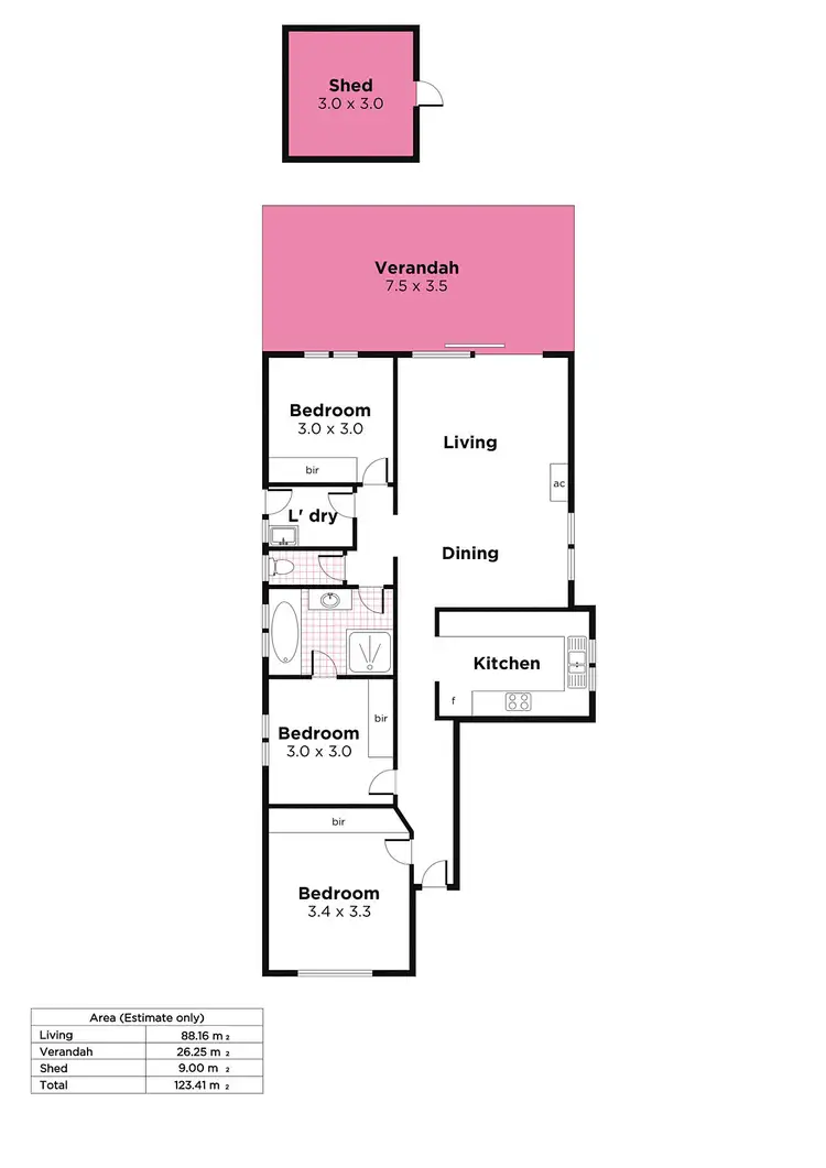Floorplan of Homely house listing, 1/11 Patricia Avenue, Hillcrest SA 5086