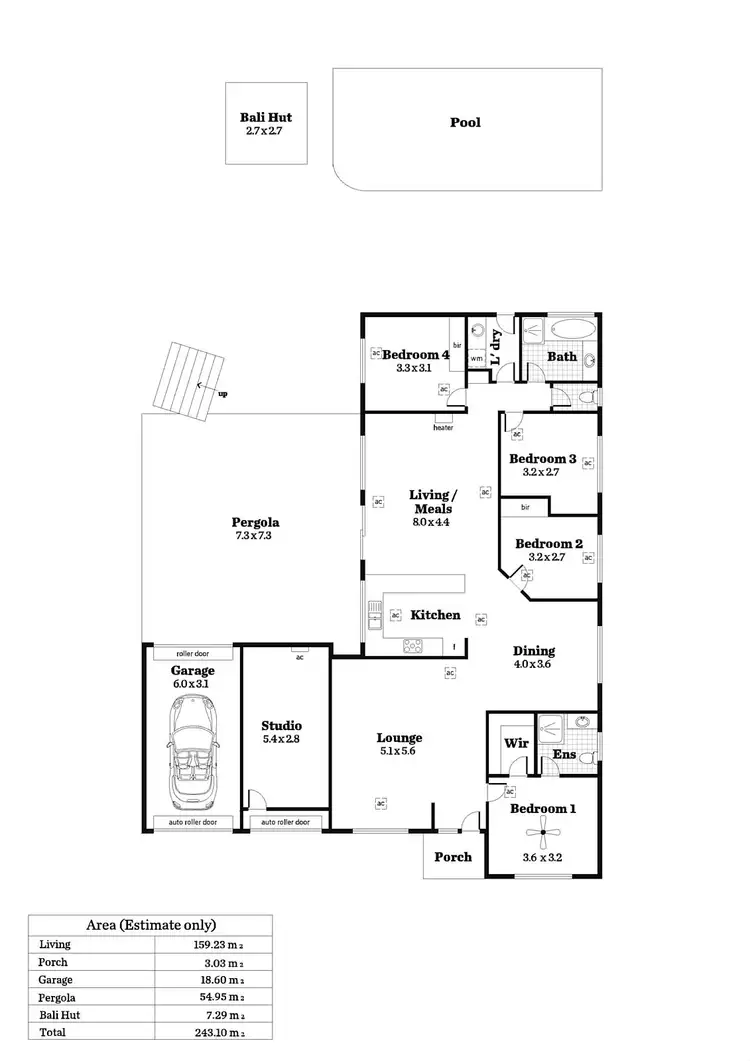 Floorplan of Homely house listing, 27 Blight Crescent, Hillbank SA 5112