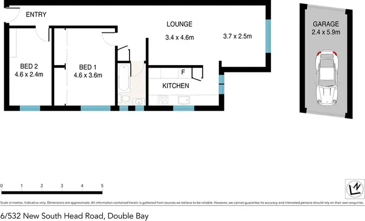 Floorplan of Homely unit listing, 6/532 New South Head Road, Double Bay NSW 2028