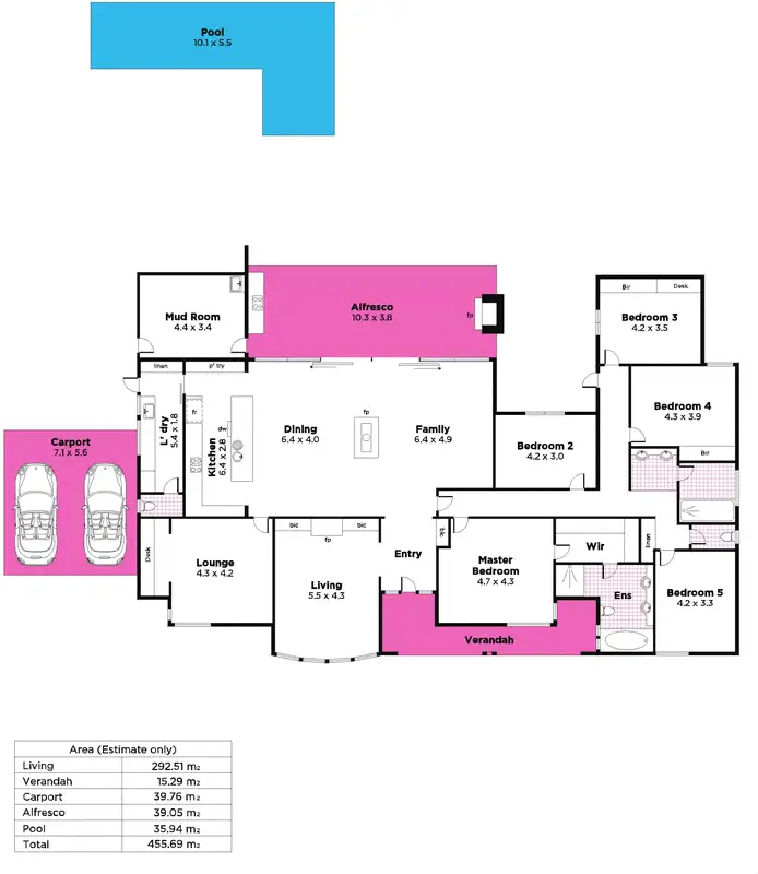 Floorplan of Homely house listing, 13 Keroma Drive, Aldgate SA 5154